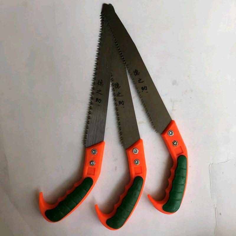 Orange red green dual handle garden saw Green orange red dual handle garden hand saw Fruit tree pruning garden greening small hand saw