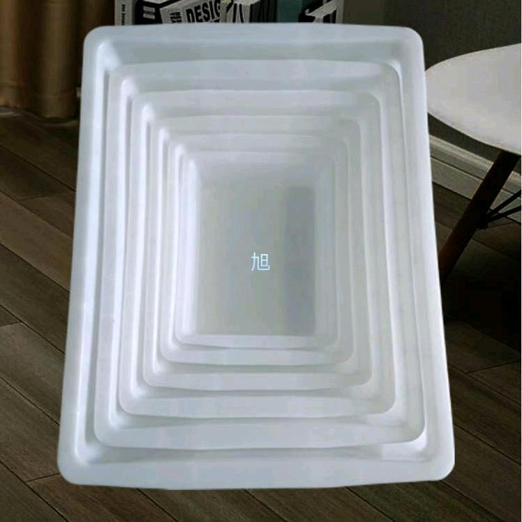 Thickened white plastic box rectangular ice basin Spicy Hot Pot kitchen snacks fresh-keeping storage box cold dishes frozen washing basin