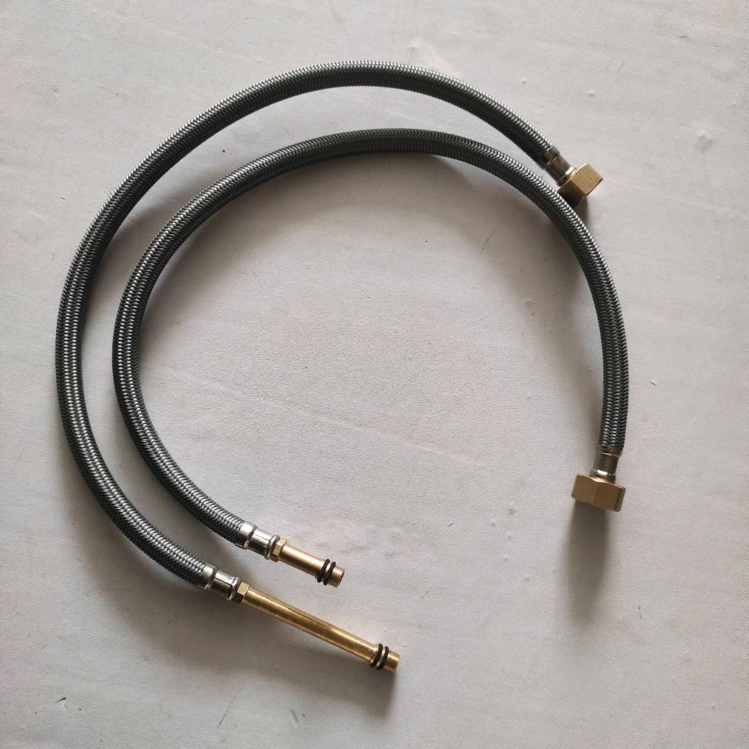 PET copper cap, copper rod, pointed tube, basin faucet, hot and cold water pipe, high-pressure explosion-proof water inlet, 4-point high elasticity single head hose