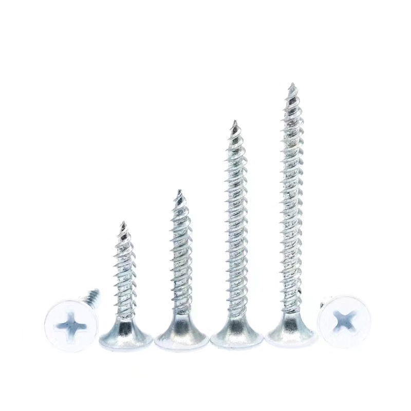 White drywall nail self tapping wood screw with hard countersunk head cross self tapping screw flat head self tapping high-strength self tapping screw