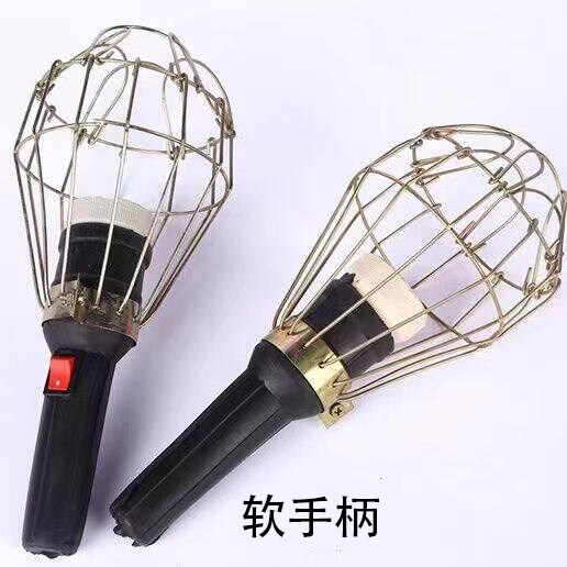 Construction site hand-held temporary lamp head maintenance work lampshade with wire mesh anti fall construction lighting anti movement and damage