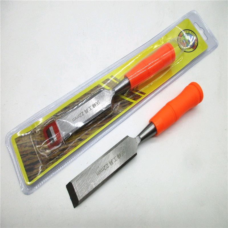 Source manufacturer direct sales chisel, red plastic handle, through hole woodworking chisel, woodworking chisel, single vacuum suction card insertion, tapping wood carving chisel, woodworking chisel