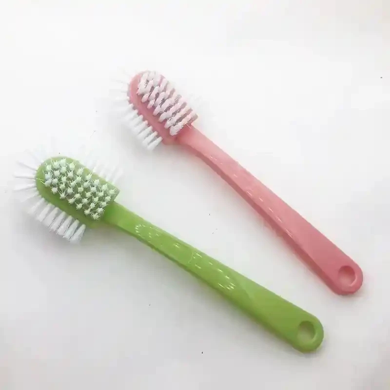 Five sided shoe brush, multifunctional plastic brush, durable soft fur shoe brush