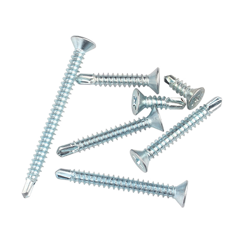 Yifeng national standard galvanized countersunk head drill tail nail self tapping and self drilling cross countersunk head dovetail nail color steel tile iron sheet screw