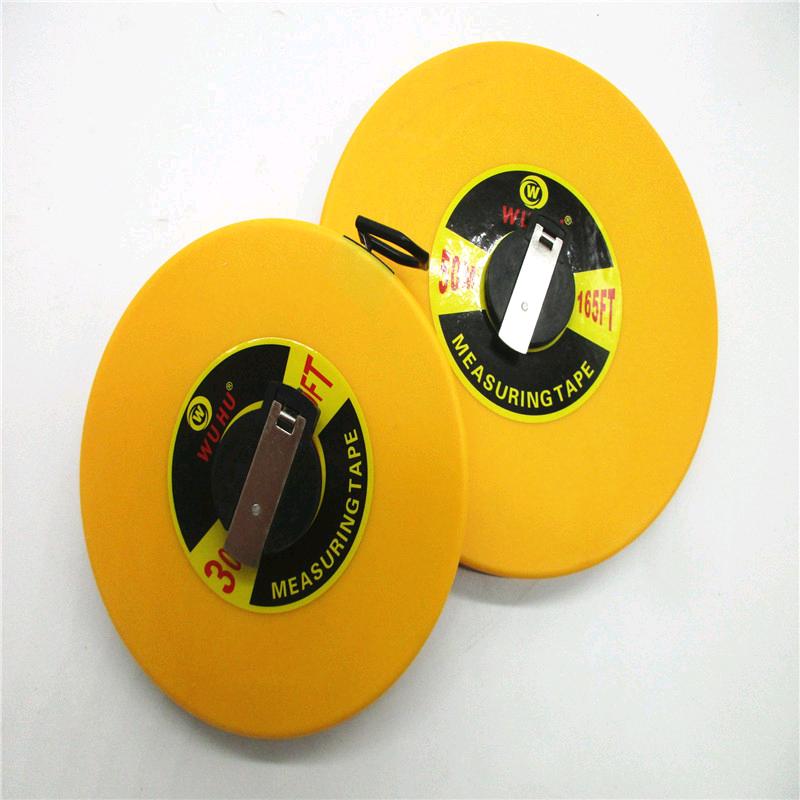 Source manufacturer direct sales of 20 meters, 30 meters, 50 meters, and 100 meters fiber tape measure supply hand cranked fiber tape measure cloth tape measure soft tape measure