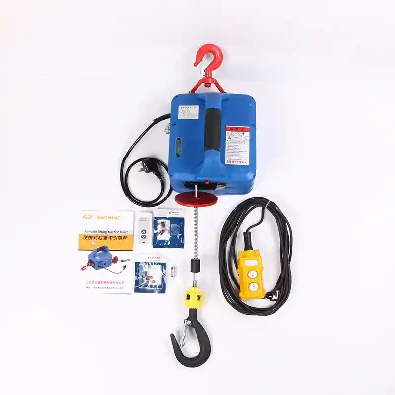 Hanging hoist portable traction electric hoist wire controlled manual control wireless three in one portable small crane