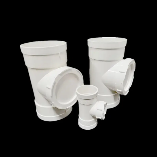 Joint plastic PVC riser inspection port