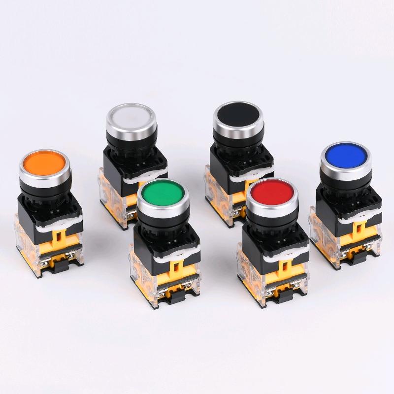 Button switch LA38-11BN power circular start stop self reset jog press