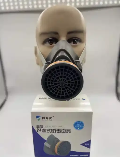 Gas and dust protection mask, self-priming filter type dust mask, half mask