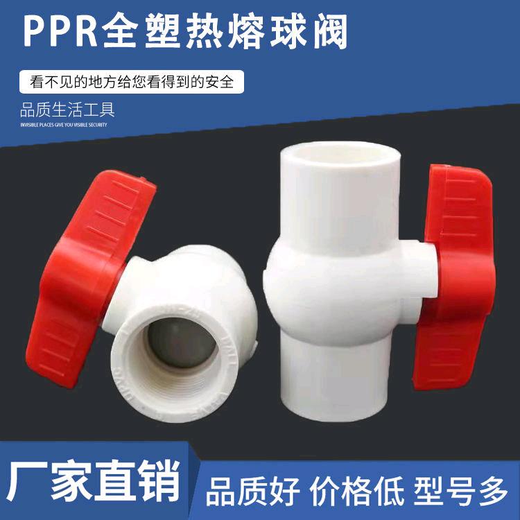 PPR Full Plastic Ball Valve (New Material Large Diameter) PPR Flat Mouth Plastic Core Ball Valve
