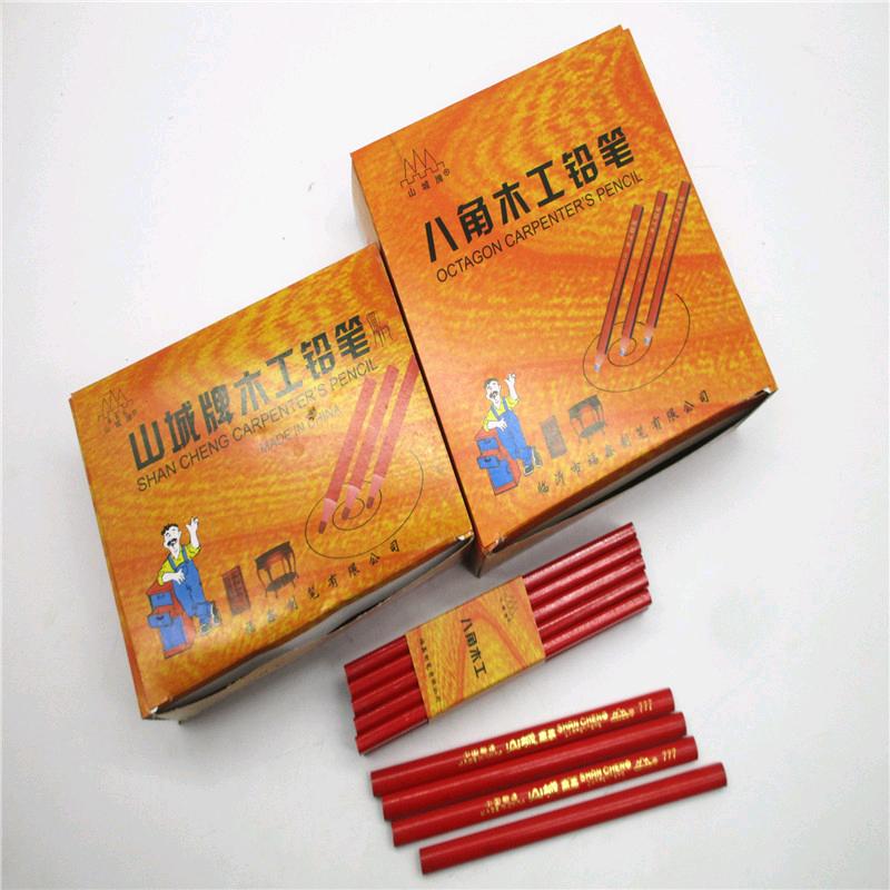 Shancheng Woodworking Small Octagonal Elliptical Pencil All Black Pencil Woodworking Marking Pen Woodworking Pencil Woodworking Pencil
