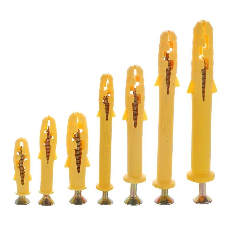 Small yellow croaker swollen plug plastic expansion tube Small yellow croaker 6 # 8 # 10 # 12 # screw in anchor bolt Small yellow croaker