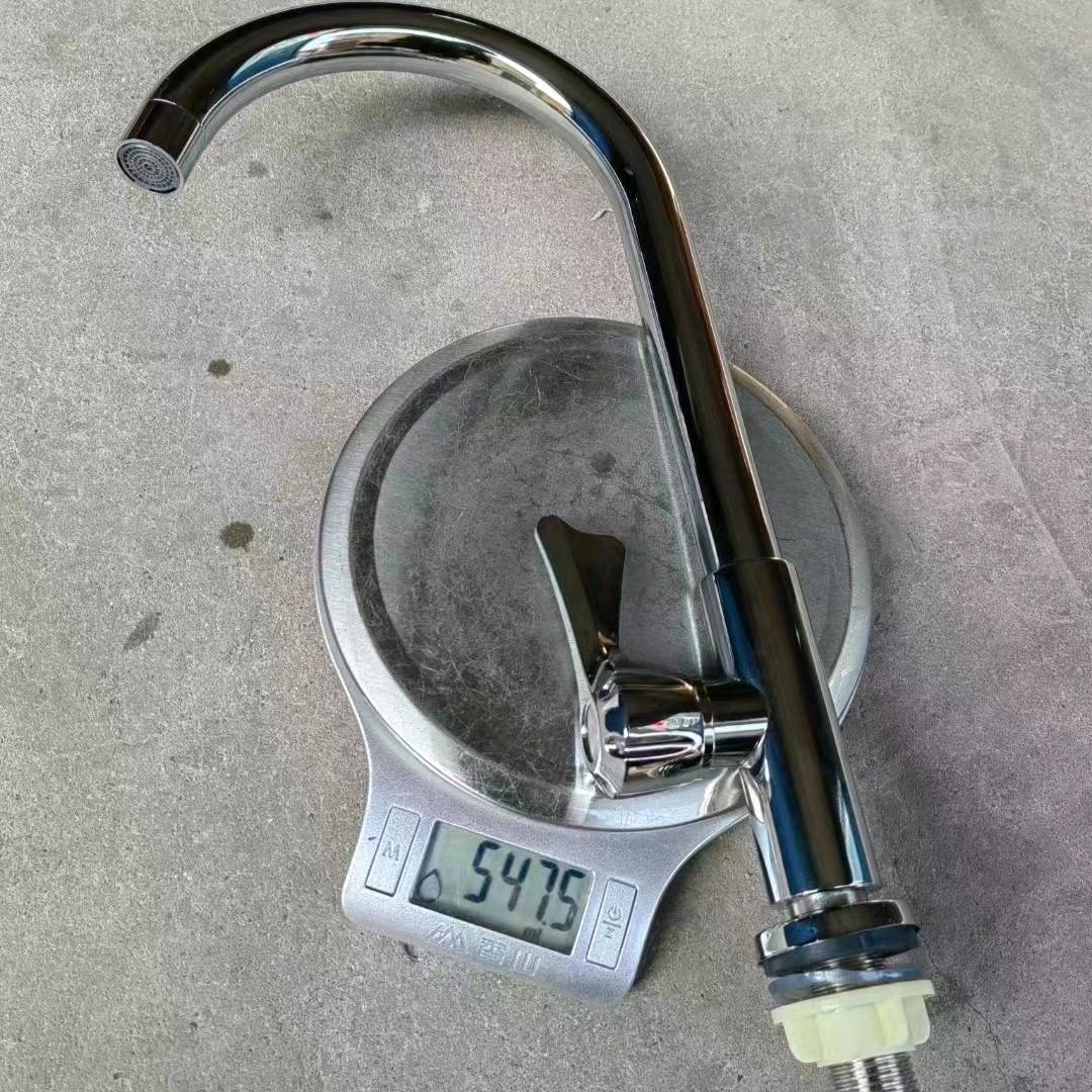 Kitchen faucet, hot and cold sink, vegetable washing basin, 2-in-1 sink, single cooling stainless steel faucet, alloy vertical faucet