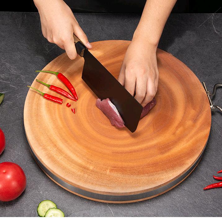 Golden Sandalwood 8-Cent Round Vegetable Board Round Vegetable Pier Vegetable Board