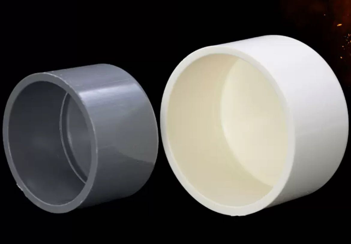 PVC adhesive water supply pipe cap pipe plug 20 25 32 40 50 63 75 90 110 dull head plug