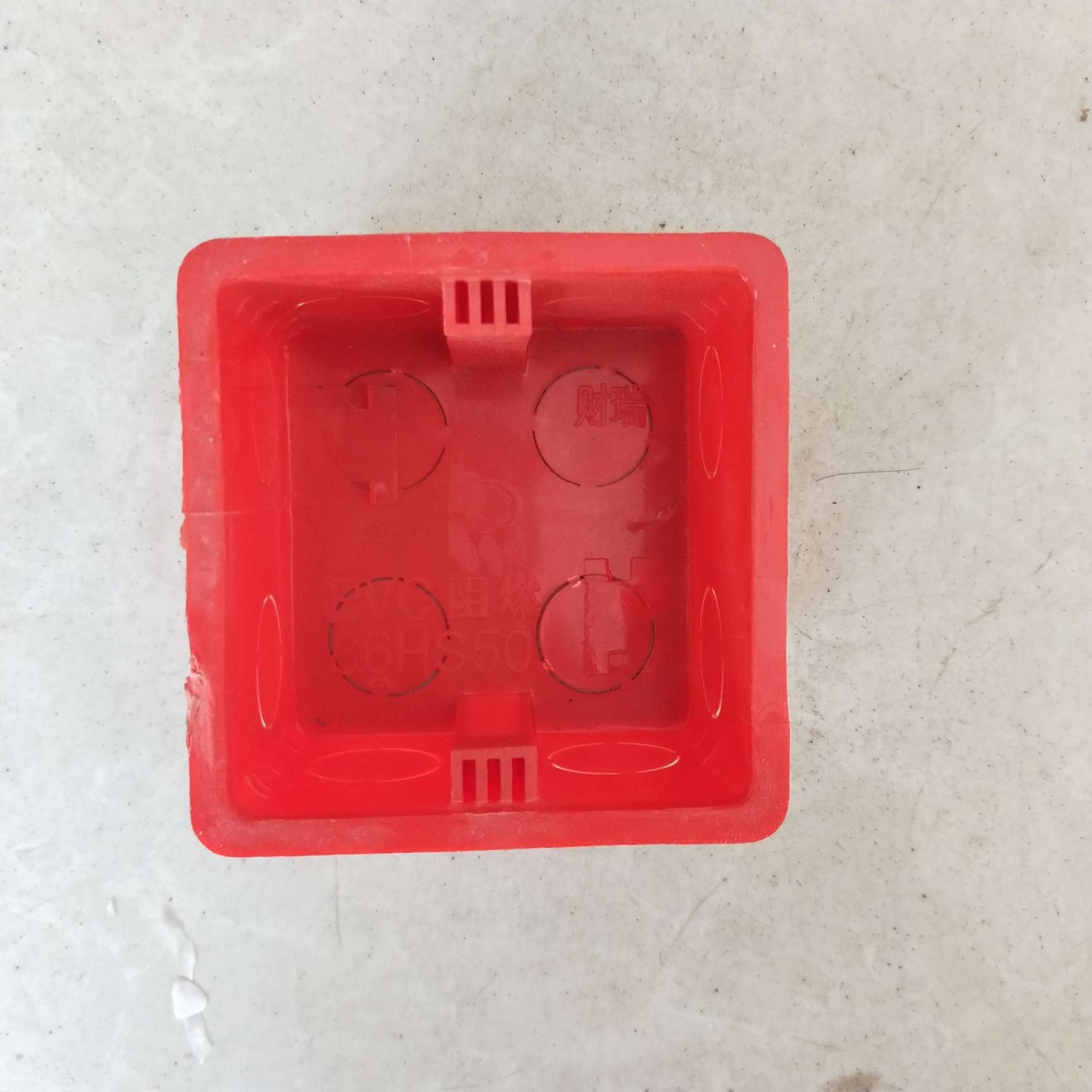 PVC86 red self tapping wire box
