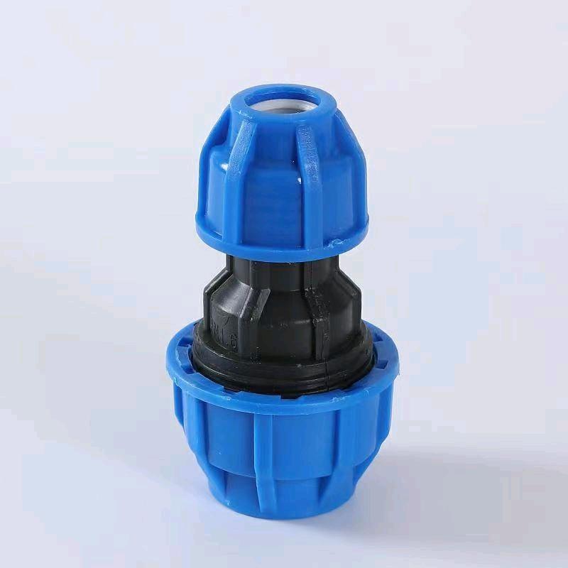 PE blue cap quick connect reducer direct farmland irrigation without hot melt big small head blue cap quick connect water pipe joint