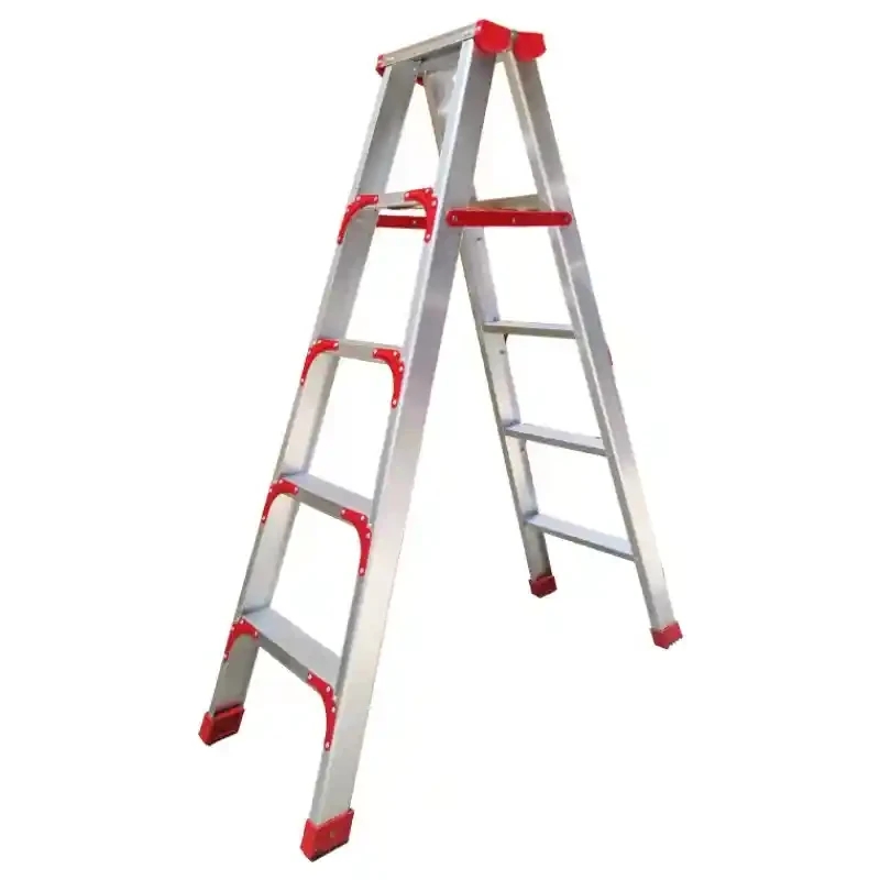 Thickened and reinforced pull rod aluminum alloy household folding zigzag ladder