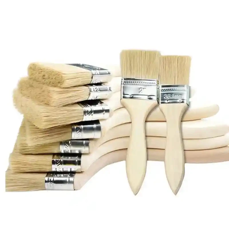 Paint brush, barbecue brush, pig hair bristle brush, paint brush, pig hair brown brush, barbecue soft hair cleaning, household glue small brush, extended thick brush