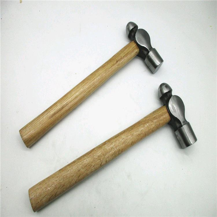 Wooden handle round head hammer for household use, versatile for forging steel nipple hammer, manual hardware iron hammer