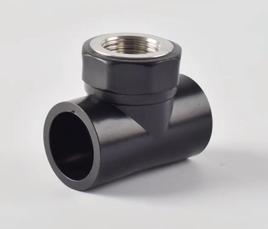 PE internal thread three-way socket type internal tooth water pipe joint hot melt accessory 4 minutes 20 minutes 6 minutes 25 inches 32 inches