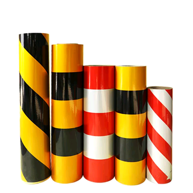 Warning tape, reflective tape, black and yellow dual color zebra crossing warning, landmark tape, ground marking and positioning tape