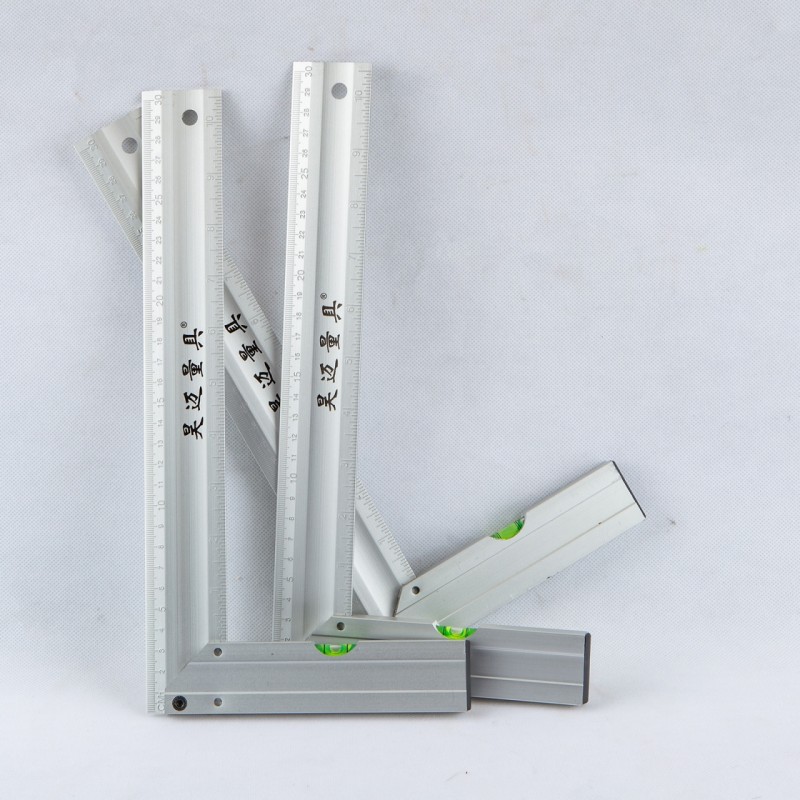 Haomai aluminum alloy steel angle ruler woodworking right angle ruler multifunctional angle universal toggle ruler L-shaped high-precision toggle ruler