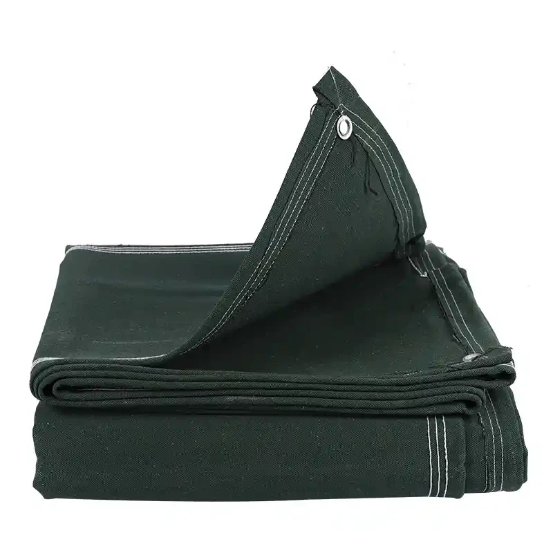 Thickened organic silicon pure cotton canvas, old style canvas, high temperature resistant and ultra light tarpaulin, sunshade and sunscreen tarpaulin, soil covering tarpaulin