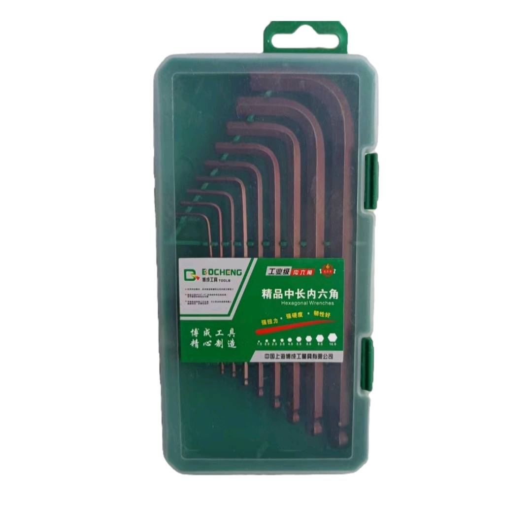 Imported high hardness hexagonal socket set, hexagonal hexagonal socket screwdriver tool combination, plum wrench