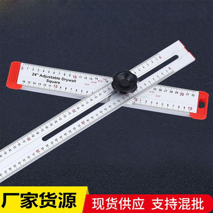 T-shaped mobile angle ruler, aluminum alloy measuring and marking angle ruler, woodworking multifunctional protractor