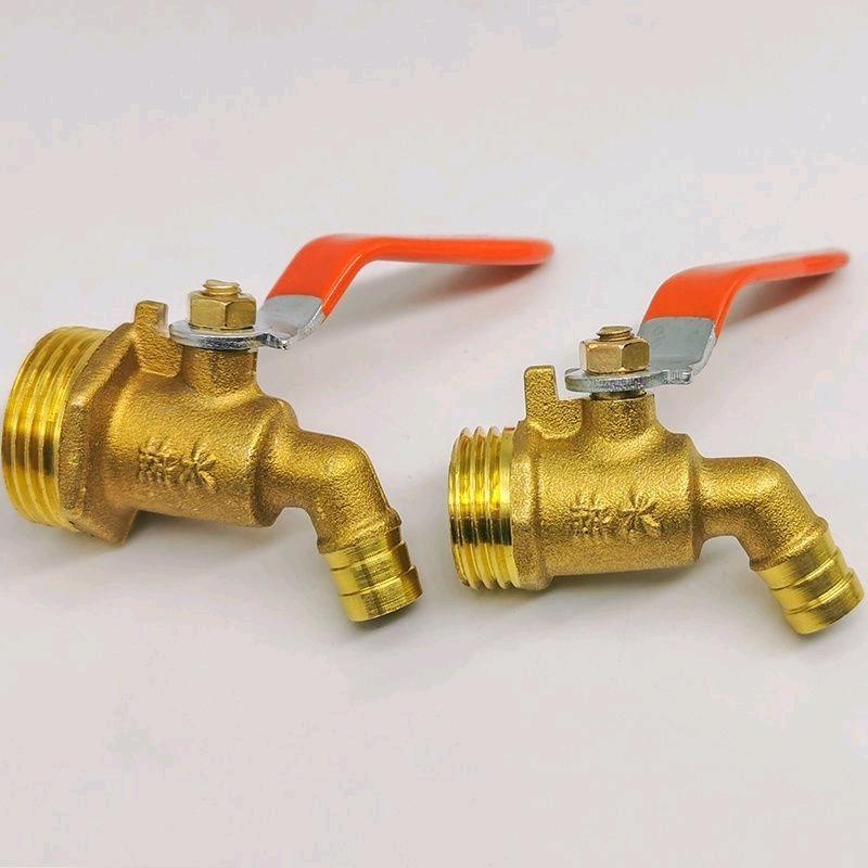 Full copper hot water nozzle ball valve, heating and drainage valve, elbow water nozzle, ball core hot water faucet, quick open 4 minutes