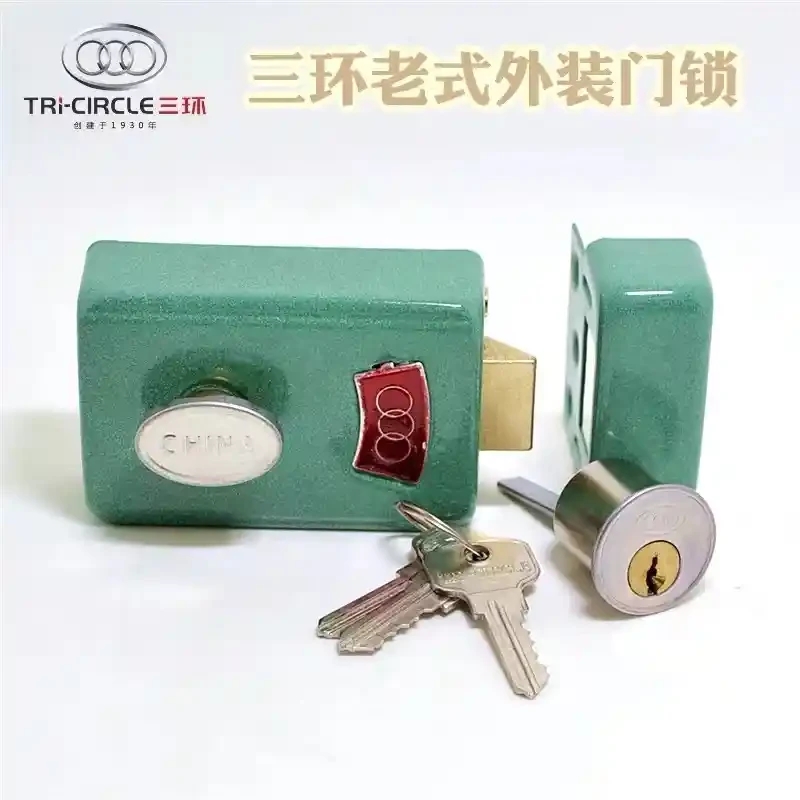 Yantai Third Ring Door Lock Old style Exterior Wooden Door Hidden Lock 119 Type Double Safe Door Lock Single Tongue Door Lock