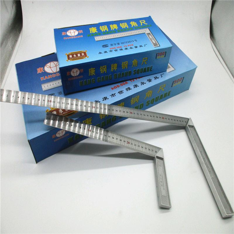 Wholesale of woodworking measuring tools, 90 degree angle measuring ruler, 30cm/50cm alloy steel angle measuring ruler