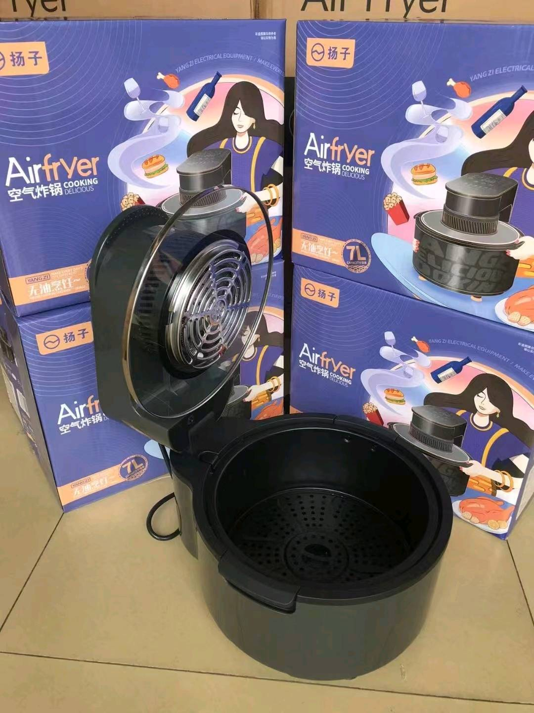 Yangtze Visual Air Fryer 7-liter Household New Large Capacity Intelligent Frying Machine Fully Automatic Air Electric Fryer