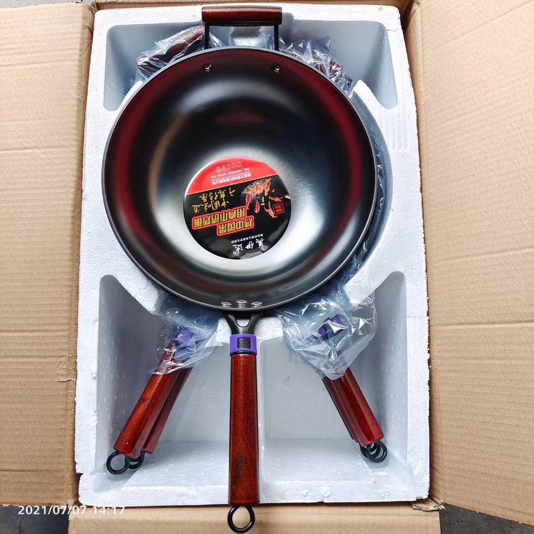 Real cast iron (pig iron), Chinese style cast iron, stainless steel wok