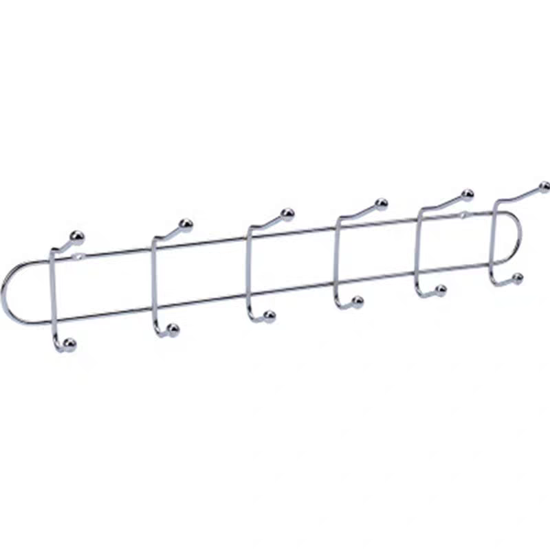 Seven hook stainless steel double row door rear hanging clothes rack clothes hook wall clothes hook hat hook row hook wall hanging rack