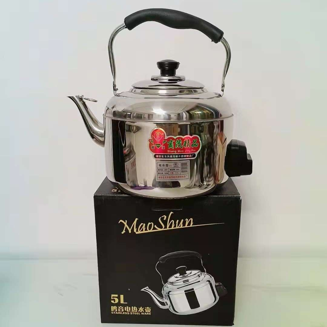 Thickened electric kettle, durable stainless steel large capacity electric kettle for household use, electric teapot whistle, anti dry burning