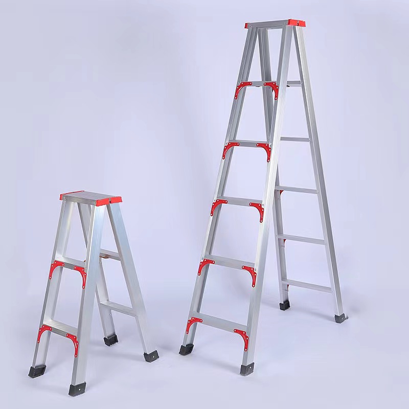 Ordinary reinforced herringbone ladder, aluminum alloy herringbone ladder, household ladder, engineering ladder, woodworking joint ladder, wooden walking aluminum ladder, decoration staircase