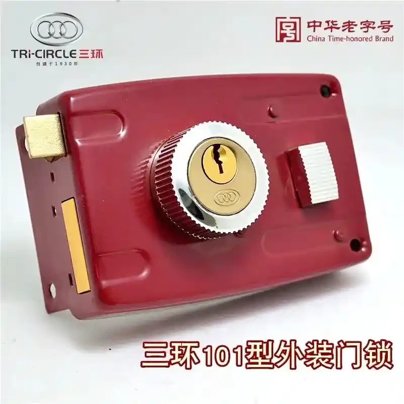Yantai Sanhuan anti-theft door lock, household old-fashioned anti-theft lock 101 type, Yantai Sanhuan anti-theft door universal lock for wooden doors 101 type lock