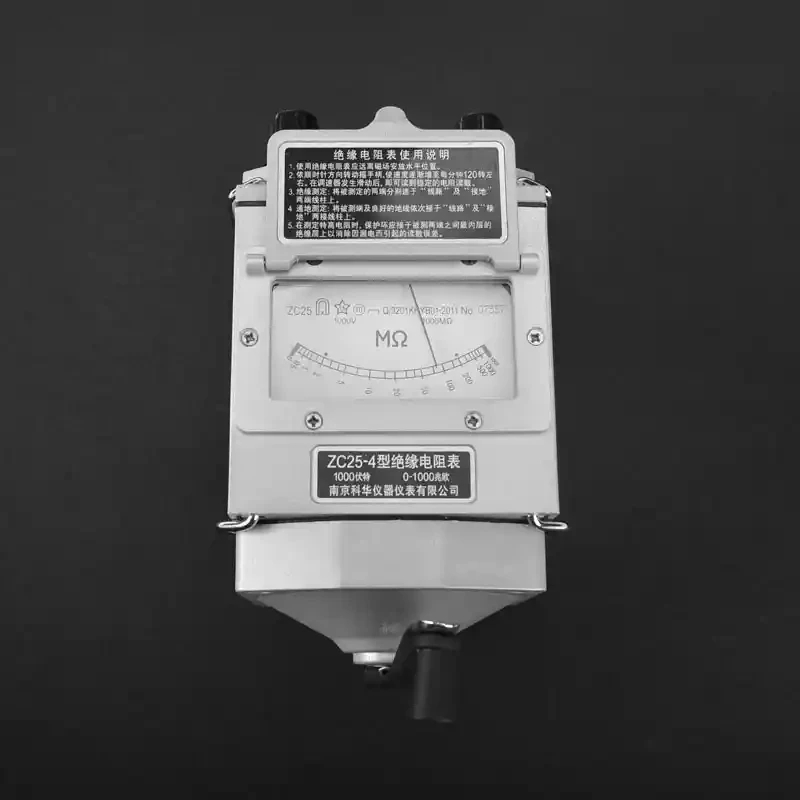 Electrician's megohmmeter, resistance tester, insulation resistance meter, spray painted plastic