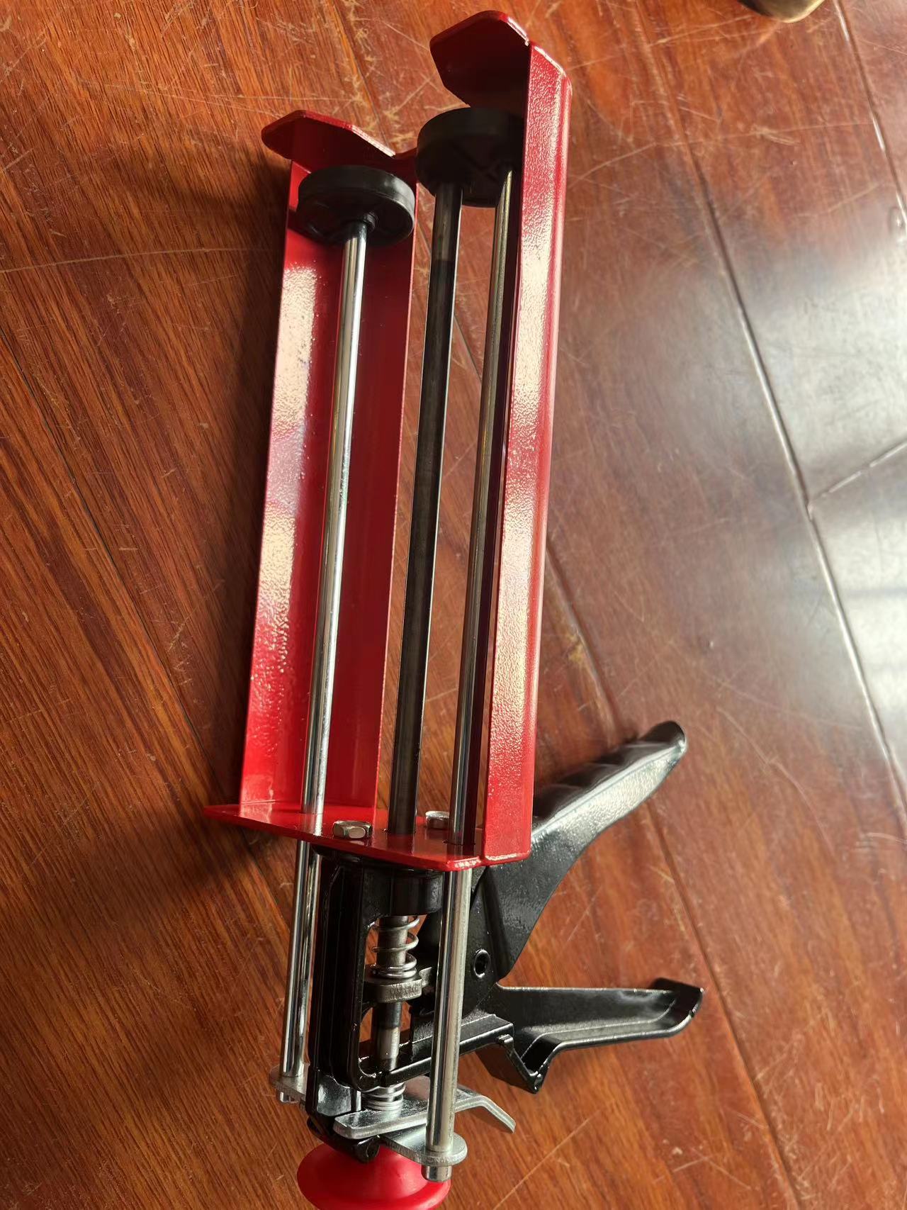 Double tube manual grout gun, all iron metal genuine porcelain glue gun, two-component grout gun, labor-saving double tube glue gun