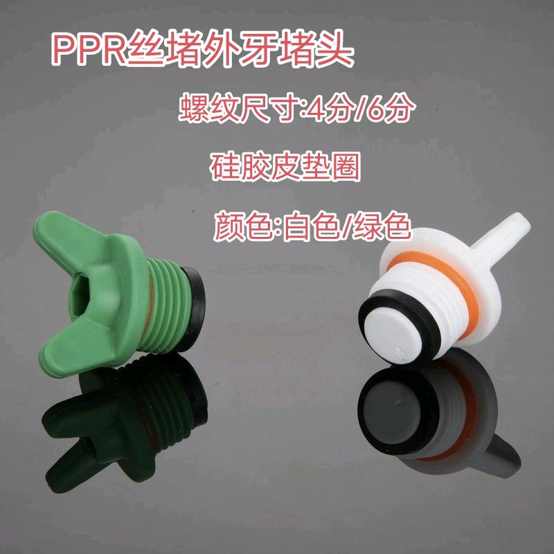 PPR outer plug Cat's ears (Steamed cat-ear shaped bread) plug 4/6 water distribution pipe connection outer tooth connector with leather ring water pipe fittings