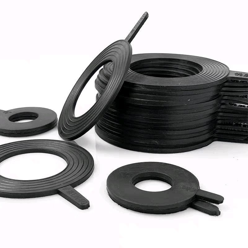 Rubber flange gasket, flange flat gasket, valve fittings, flange gasket, plumbing accessories