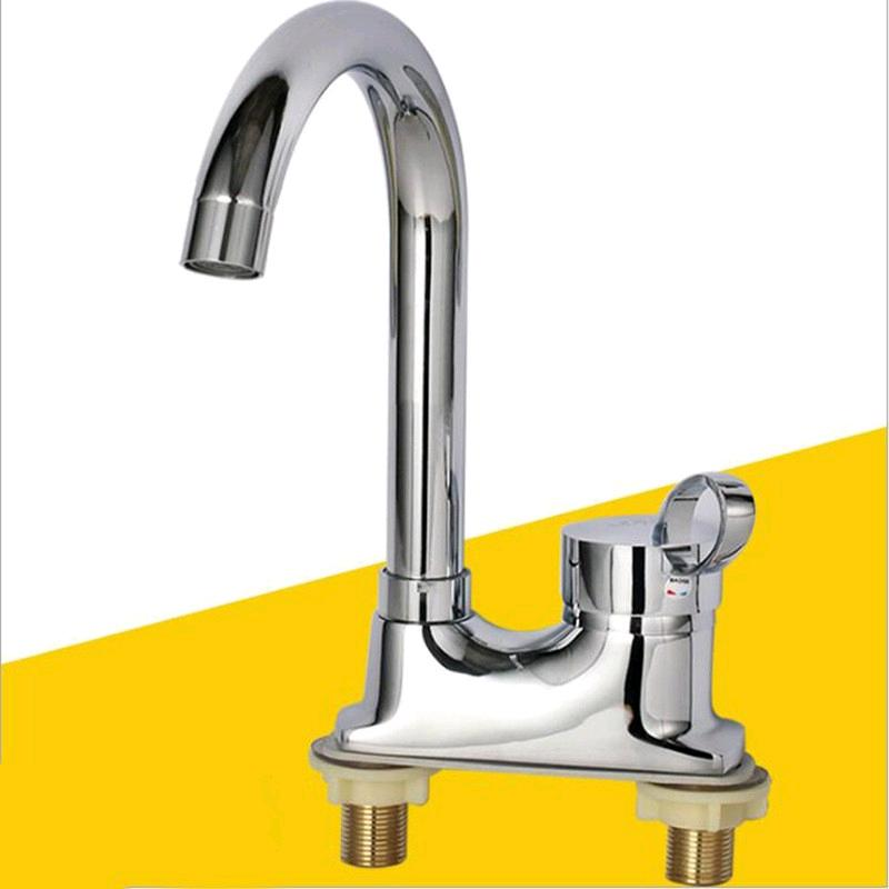 Basin faucet, washbasin hot and cold mixing faucet, bench, dual zinc alloy faucet, washbasin faucet, faucet, spout, faucet