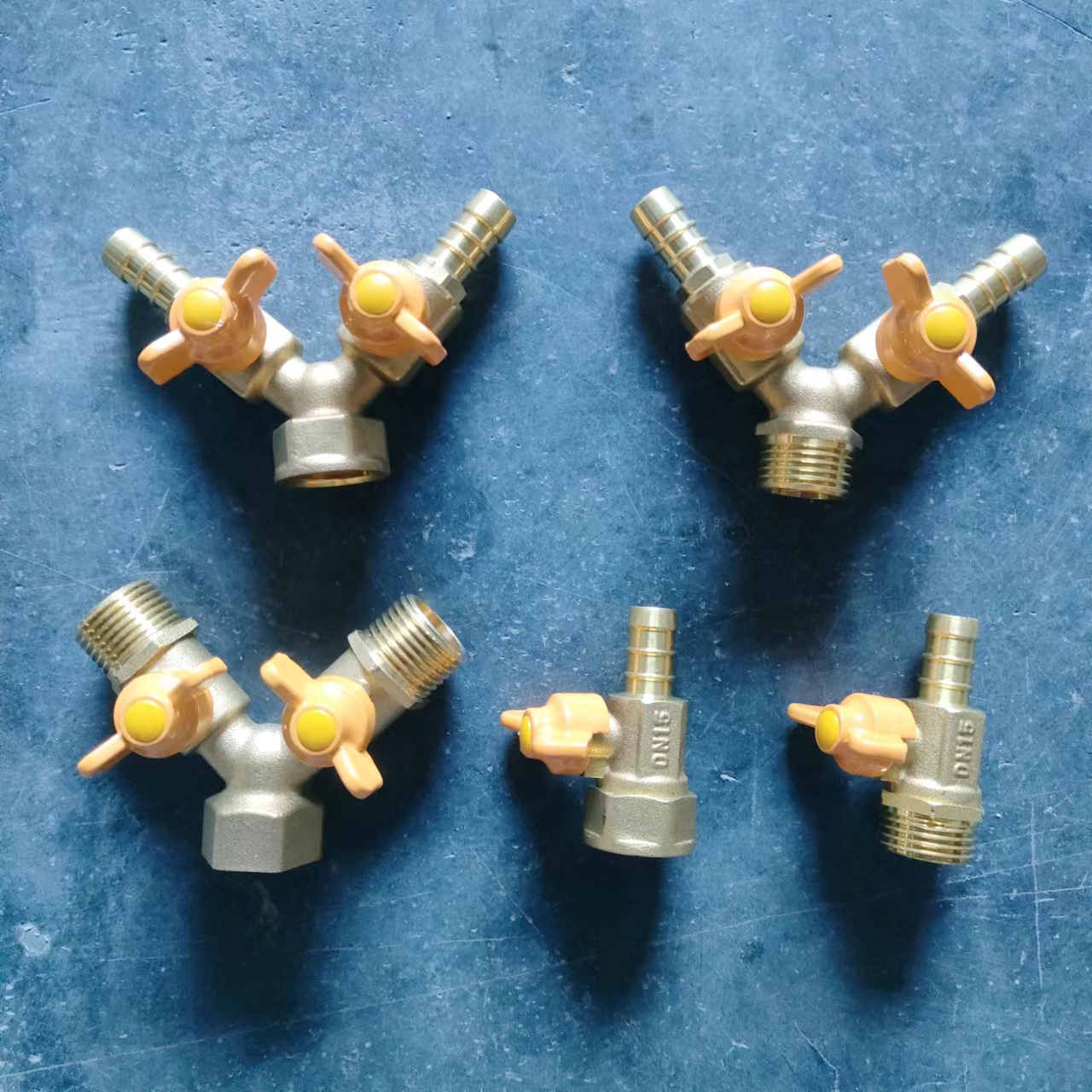 4-point brass natural gas valve, thickened household external wire pointed mouth sheep horn valve, valve switch