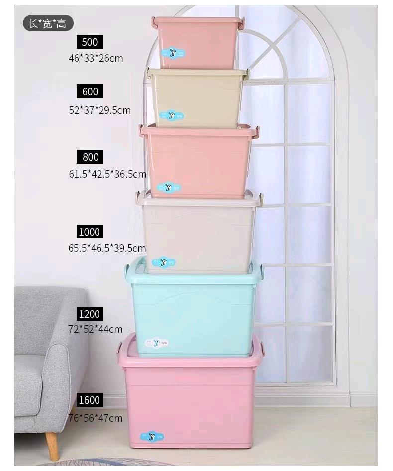 Haifeng Storage Box Wholesale Transparent Storage Box Thickened Large Plastic Sorting Box Clothes and Snack Storage Basket