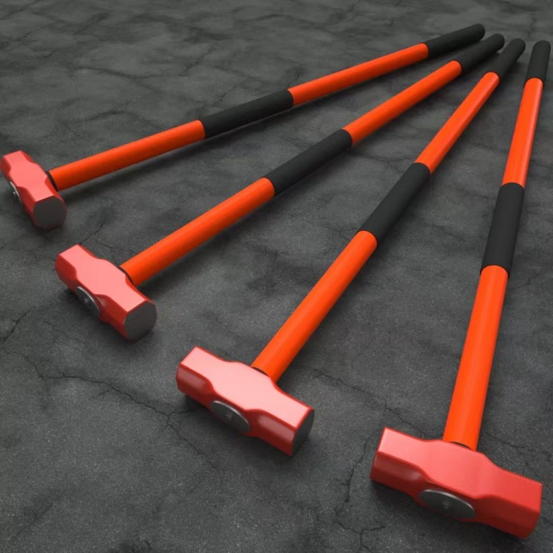 Haomai PVC shockproof large hammer octagonal hammer fire hammer wall smashing tool stonemason hammer square head hammer