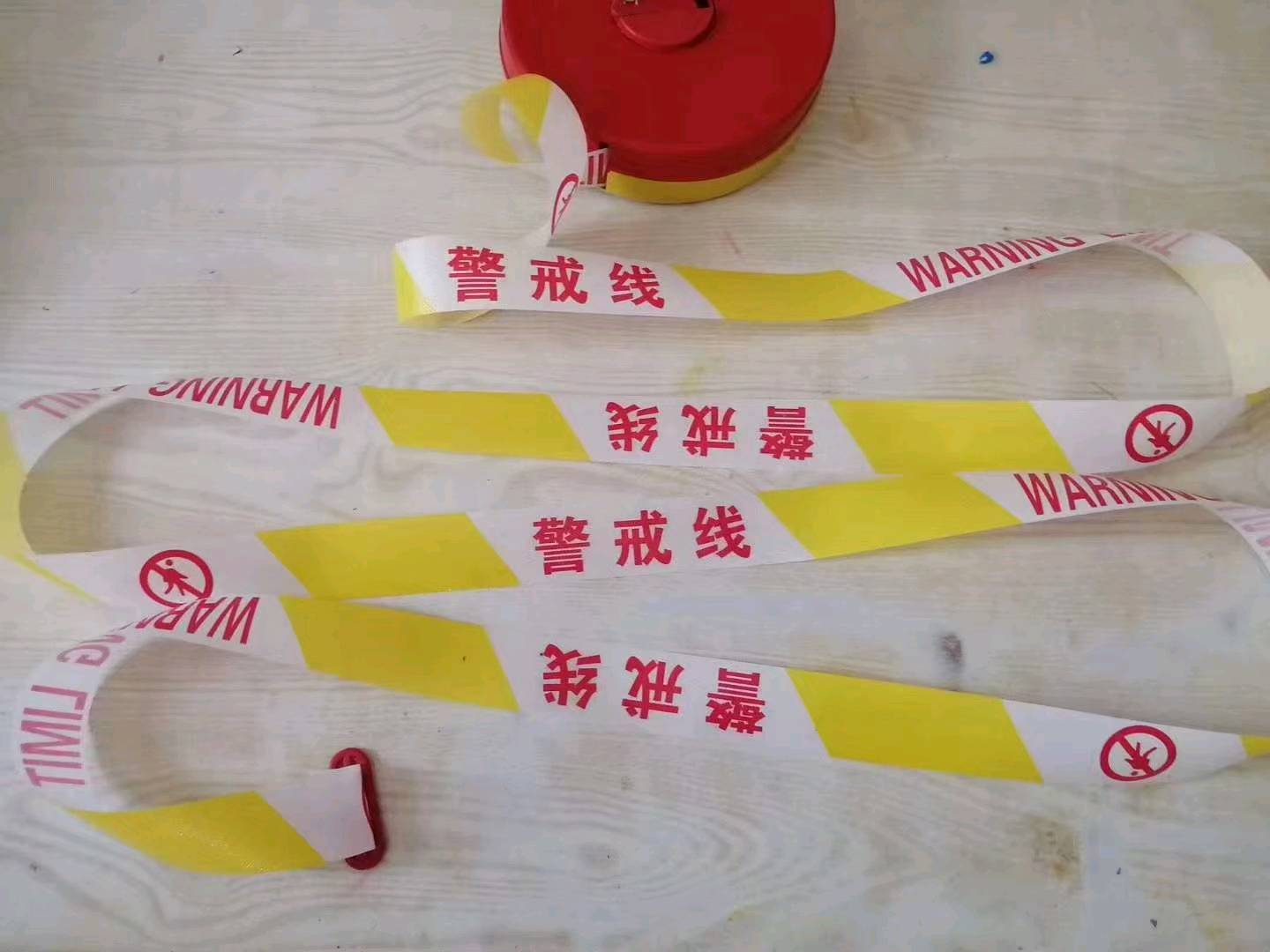 Warning tape, warning line, construction site warning tape, safety isolation warning tape, 100 meter warning tape, red and white box type warning tape, pay attention to safety, disposable warning tape
