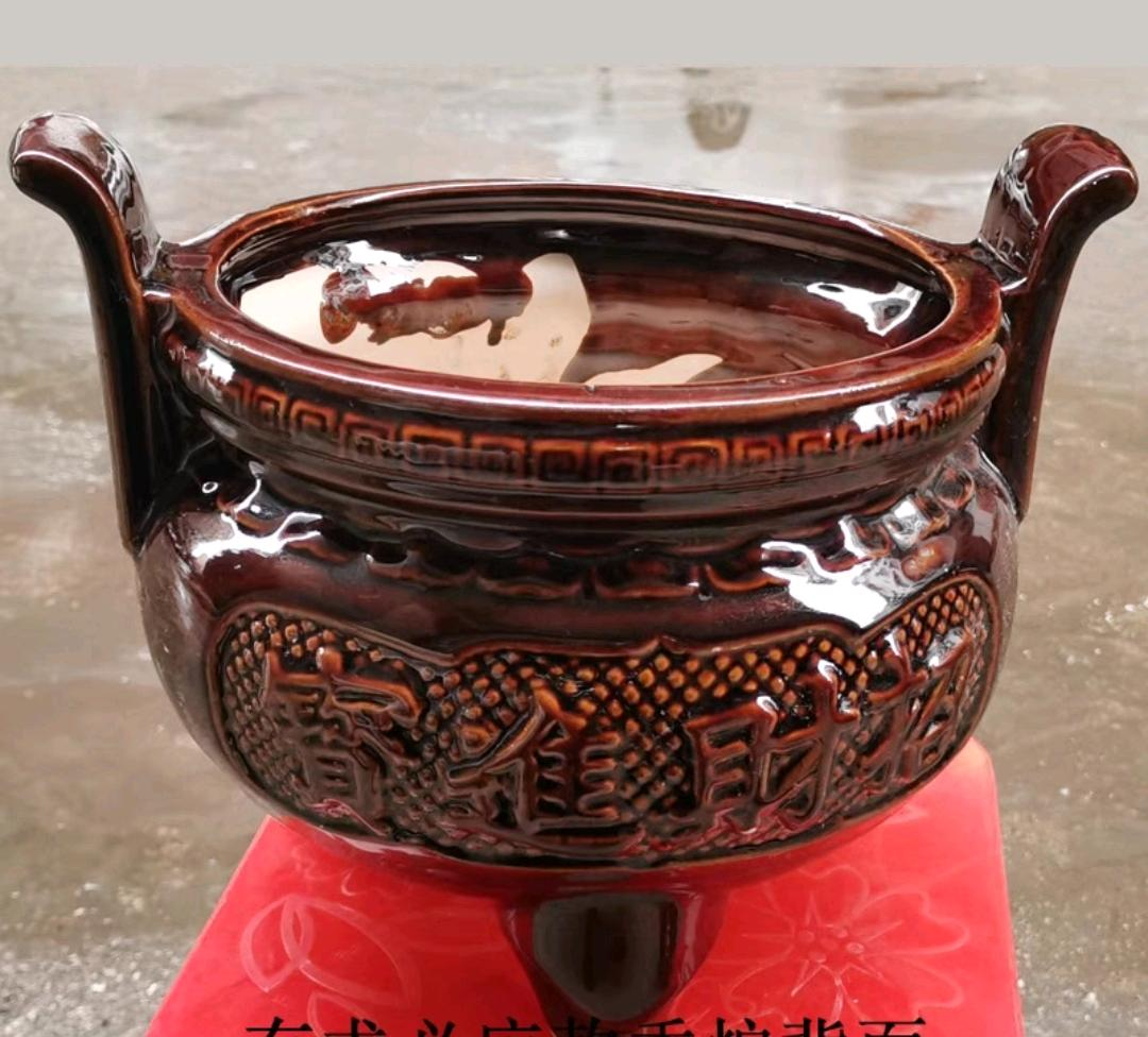 Pure handmade clay ceramic incense burner for worship and offering