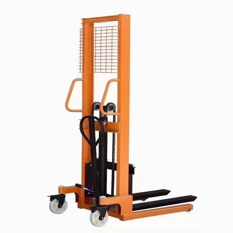Hydraulic lift truck, pressure truck, crane driver pushing stacker lift truck lift driver shaking hydraulic lift forklift 1 2t 3 tons light and small